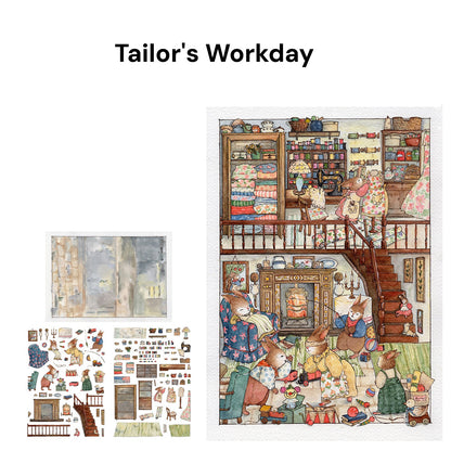 RĘCZNY RYSUNEK AKWARELĄ | Ogród Sceny 16.0 Seria | Naklejki Scen, 3D Miniatury Scen, Naklejki Antystresowe DIY, Naklejki Ustawiające Scenę, Naklejki DIY