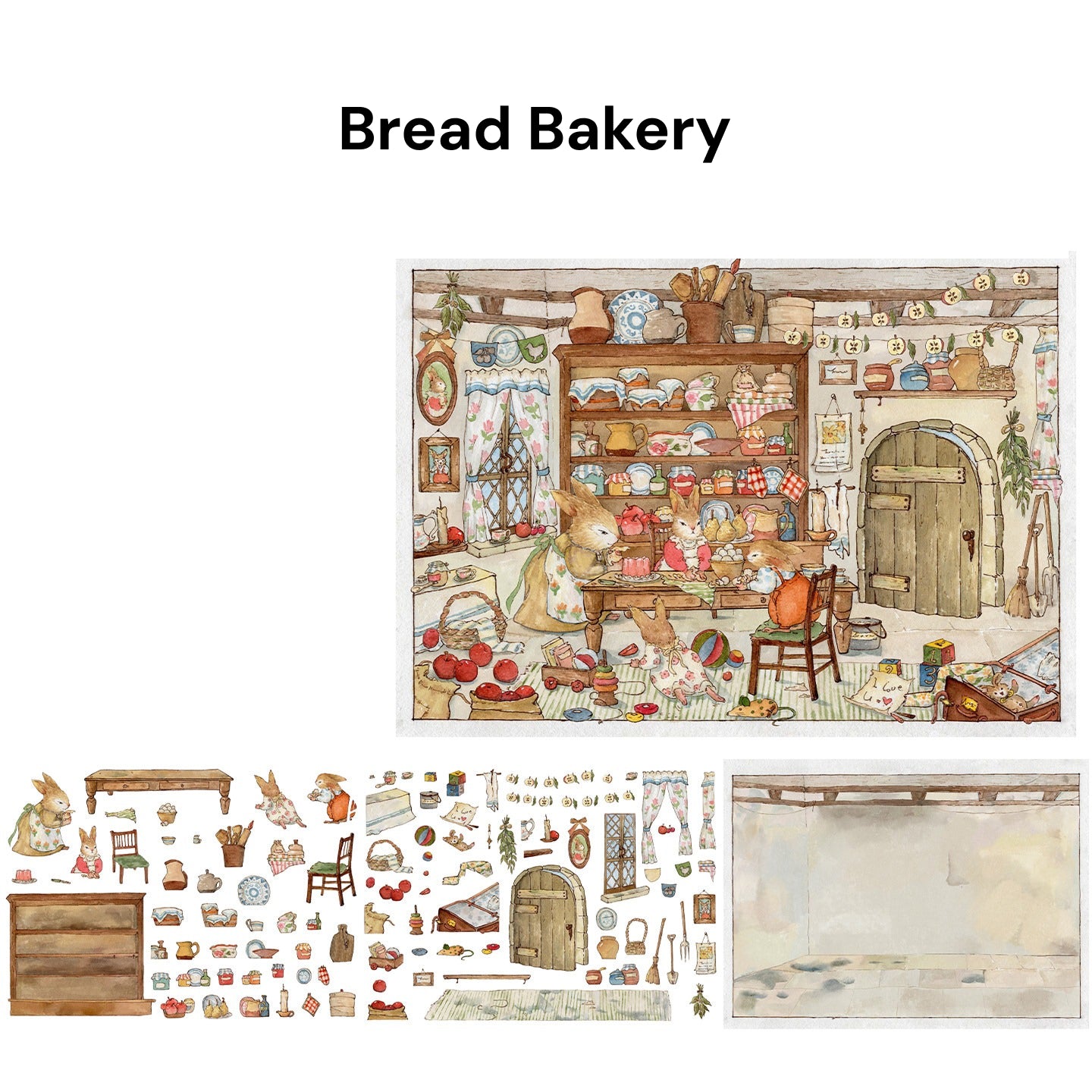 RĘCZNY RYSUNEK AKWARELĄ | Ogród Sceny 16.0 Seria | Naklejki Scen, 3D Miniatury Scen, Naklejki Antystresowe DIY, Naklejki Ustawiające Scenę, Naklejki DIY