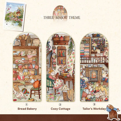 RĘCZNY RYSUNEK AKWARELĄ | Ogród Sceny 16.0 Seria | Naklejki Scen, 3D Miniatury Scen, Naklejki Antystresowe DIY, Naklejki Ustawiające Scenę, Naklejki DIY