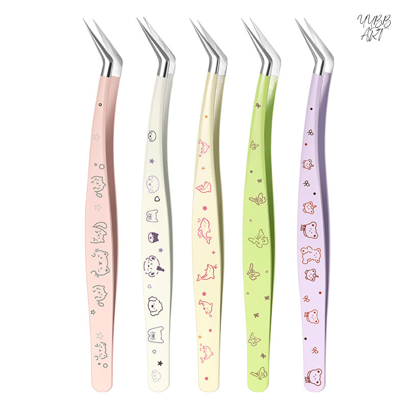 High-precision Craft Tweezers for Scene Stickers, Designed for Effortless Grip and included with a Protective Leather Sleeve -YYBB ART