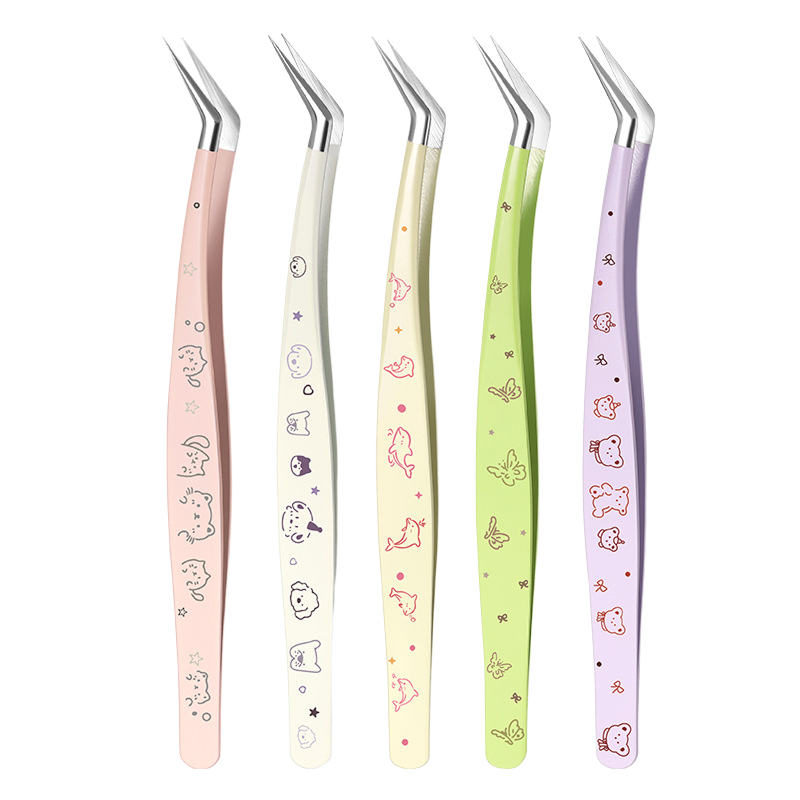 High-precision Craft Tweezers for Scene Stickers, Designed for Effortless Grip and included with a Protective Leather Sleeve -YYBB ART