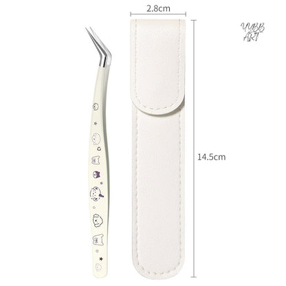 High-precision Craft Tweezers for Scene Stickers, Designed for Effortless Grip and included with a Protective Leather Sleeve -YYBB ART
