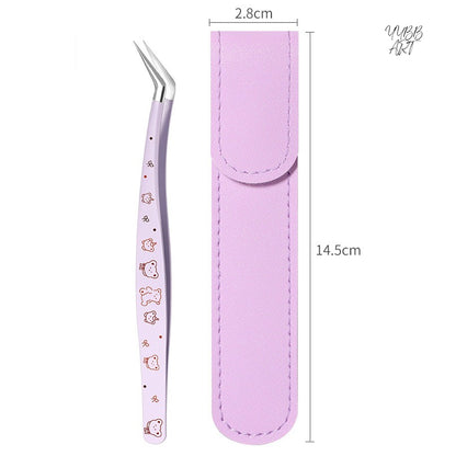High-precision Craft Tweezers for Scene Stickers, Designed for Effortless Grip and included with a Protective Leather Sleeve -YYBB ART