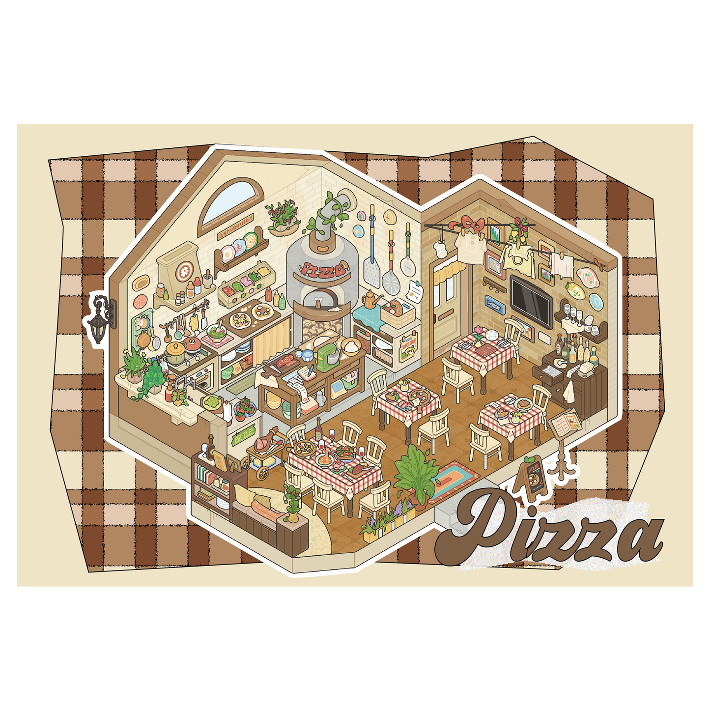 ITALIEN Thema | Pocket Scene Serie 22.0 | Sticker Szene, 3D Miniatur-Szenen-Sticker, Stressabbau DIY Sticker, Szenen-gestaltende Sticker, DIY Sticker