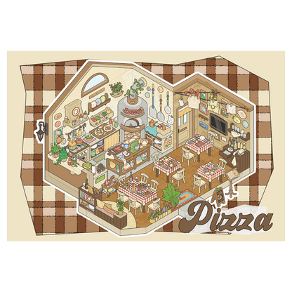 ITALIEN Thema | Pocket Scene Serie 22.0 | Sticker Szene, 3D Miniatur-Szenen-Sticker, Stressabbau DIY Sticker, Szenen-gestaltende Sticker, DIY Sticker