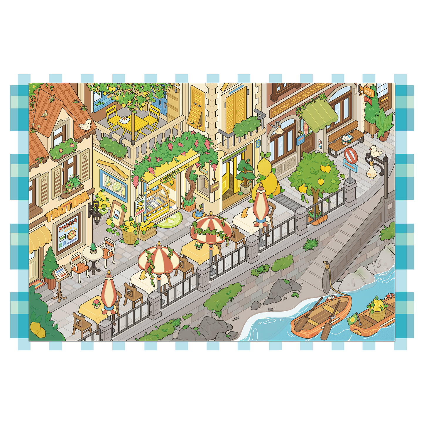 ITALIEN Thema | Pocket Scene Serie 22.0 | Sticker Szene, 3D Miniatur-Szenen-Sticker, Stressabbau DIY Sticker, Szenen-gestaltende Sticker, DIY Sticker