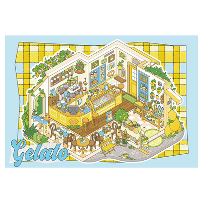 ITALIEN Thema | Pocket Scene Serie 22.0 | Sticker Szene, 3D Miniatur-Szenen-Sticker, Stressabbau DIY Sticker, Szenen-gestaltende Sticker, DIY Sticker