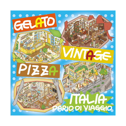 ITALIEN Thema | Pocket Scene Serie 22.0 | Sticker Szene, 3D Miniatur-Szenen-Sticker, Stressabbau DIY Sticker, Szenen-gestaltende Sticker, DIY Sticker