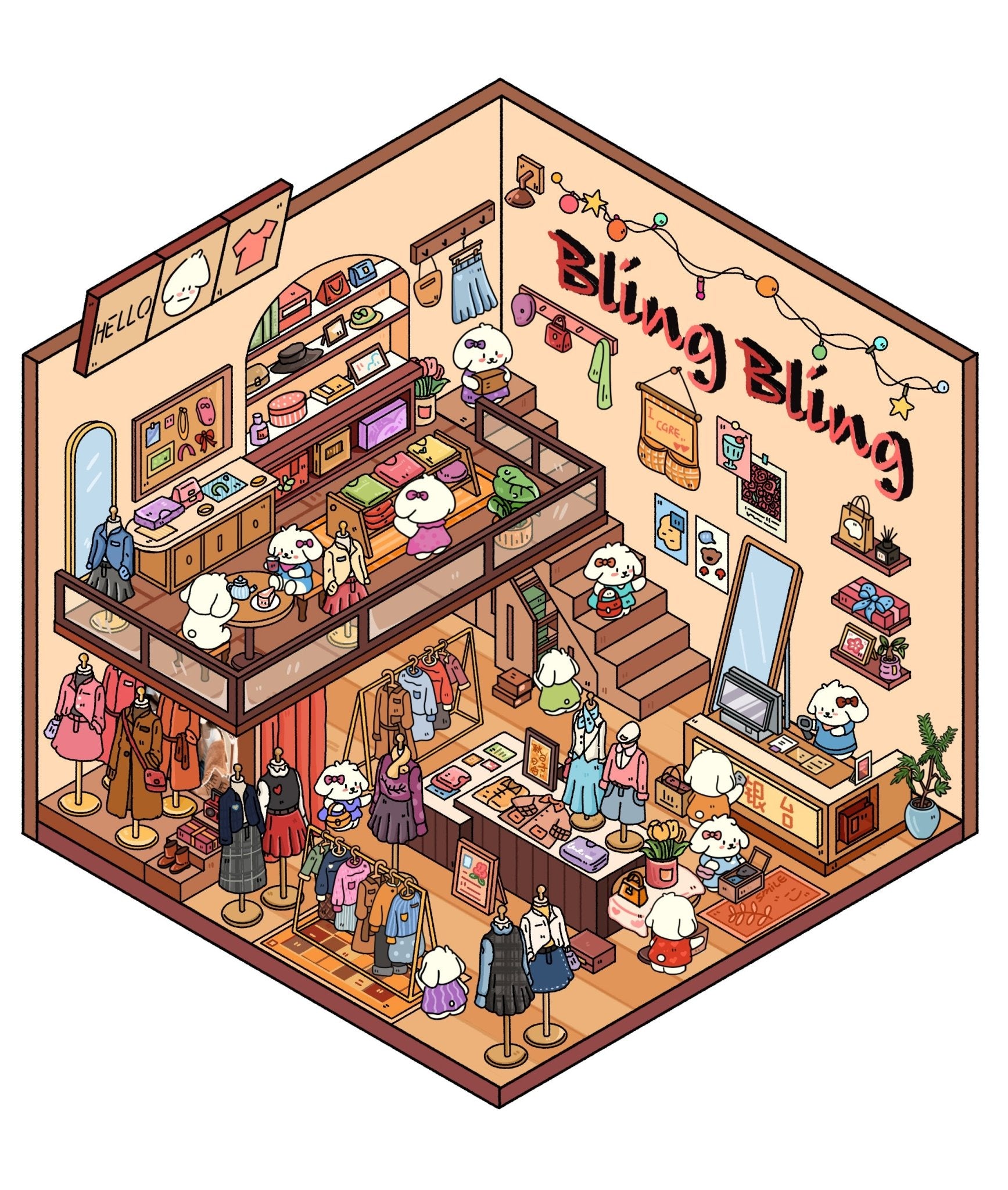 Store Theme | Scene Time 3.0 Series, Sticker Scene, 3D Miniature Scene Stickers, stress - relief DIY stickers, Scene - setting Stickers - YYBB ART