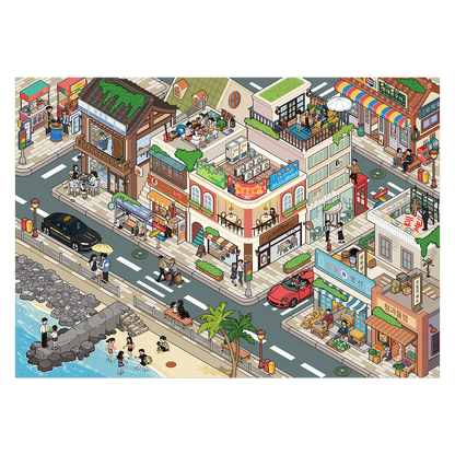 Motyw K-dramy | Seria Magia Sceny 13.0 | Sceneria naklejkowa, Naklejki z miniaturowymi scenami 3D, Naklejki DIY odstresowujące, Naklejki do tworzenia scenerii