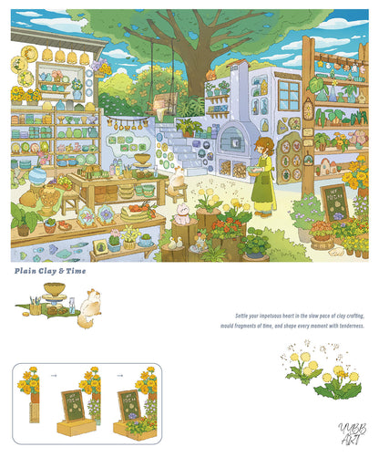Lay Rest to the Fleeting Life | Big Size | Scene Garden 29.0 Series | Sticker Scene, 3D Miniature Scene Stickers, Stress-Relief DIY Stickers, Scene-Setting Stickers, DIY Stickers