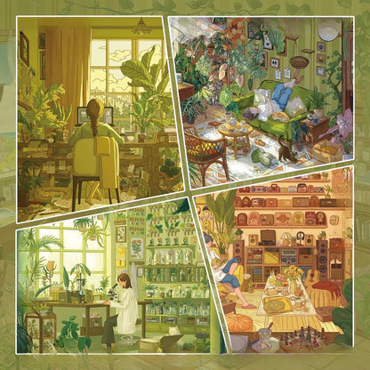 Leisurely Time | Scene Garden 24.0 Series | Sticker Scene, 3D Miniature Scene Stickers, Stress-Relief DIY Stickers, Scene-Setting Stickers, DIY Stickers