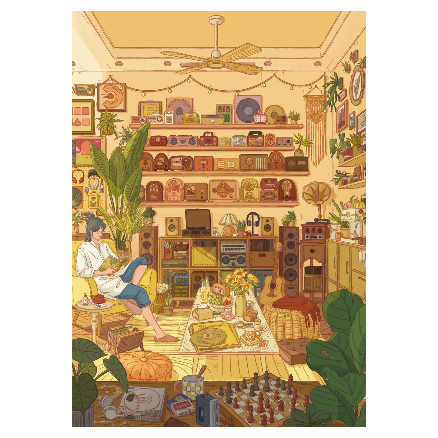 Leisurely Time | Scene Garden 24.0 Series | Sticker Scene, 3D Miniature Scene Stickers, Stress-Relief DIY Stickers, Scene-Setting Stickers, DIY Stickers