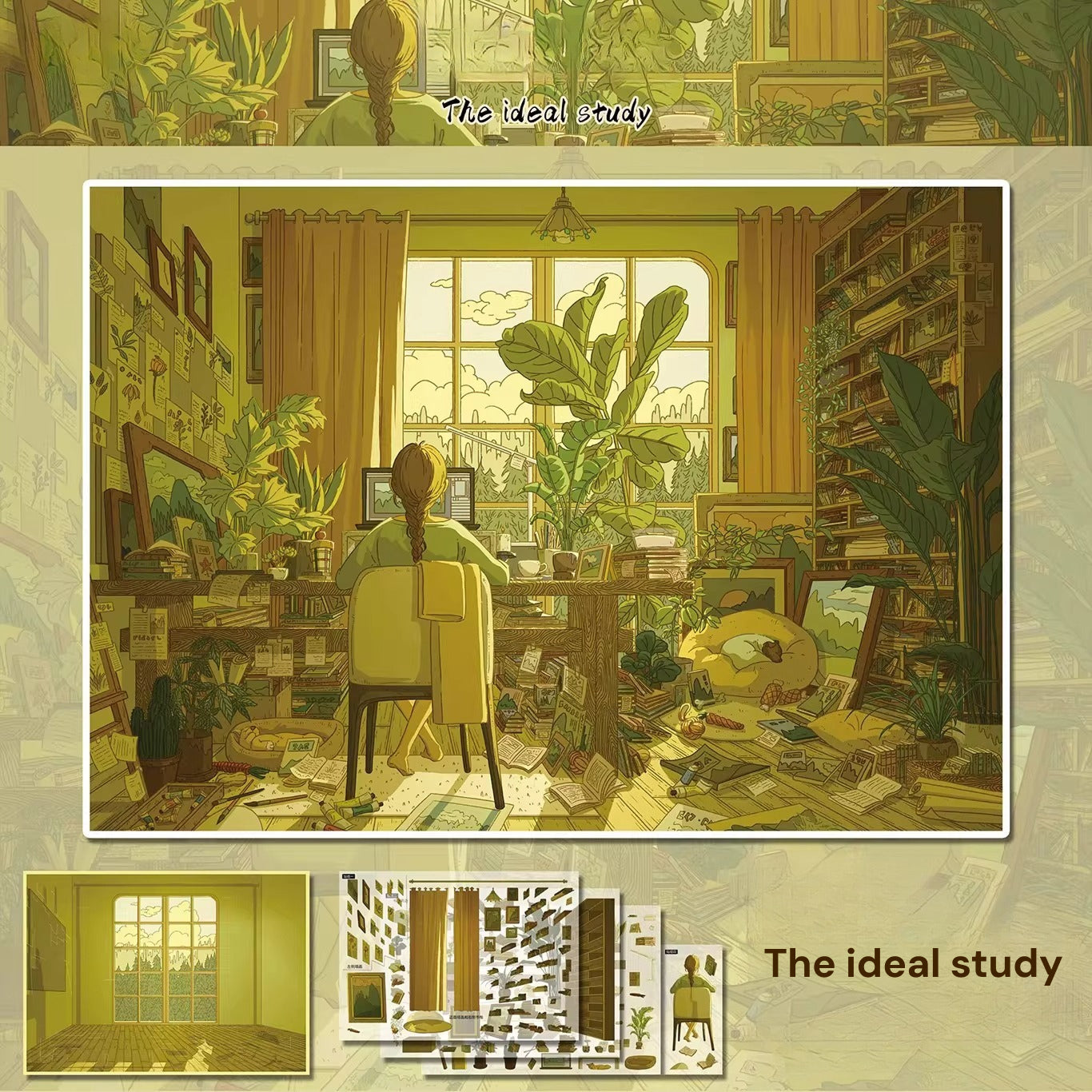 Leisurely Time | Scene Garden 24.0 Series | Sticker Scene, 3D Miniature Scene Stickers, Stress-Relief DIY Stickers, Scene-Setting Stickers, DIY Stickers