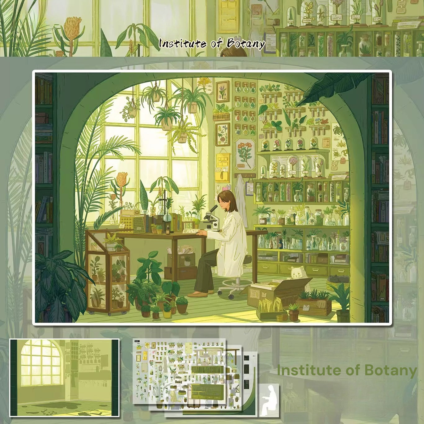 Leisurely Time | Scene Garden 24.0 Series | Sticker Scene, 3D Miniature Scene Stickers, Stress-Relief DIY Stickers, Scene-Setting Stickers, DIY Stickers