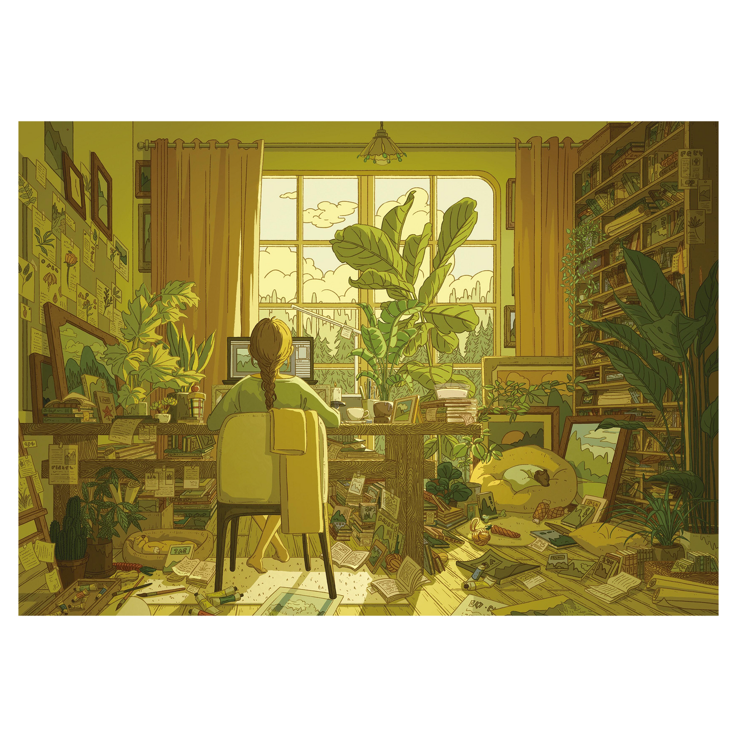 Leisurely Time | Scene Garden 24.0 Series | Sticker Scene, 3D Miniature Scene Stickers, Stress-Relief DIY Stickers, Scene-Setting Stickers, DIY Stickers