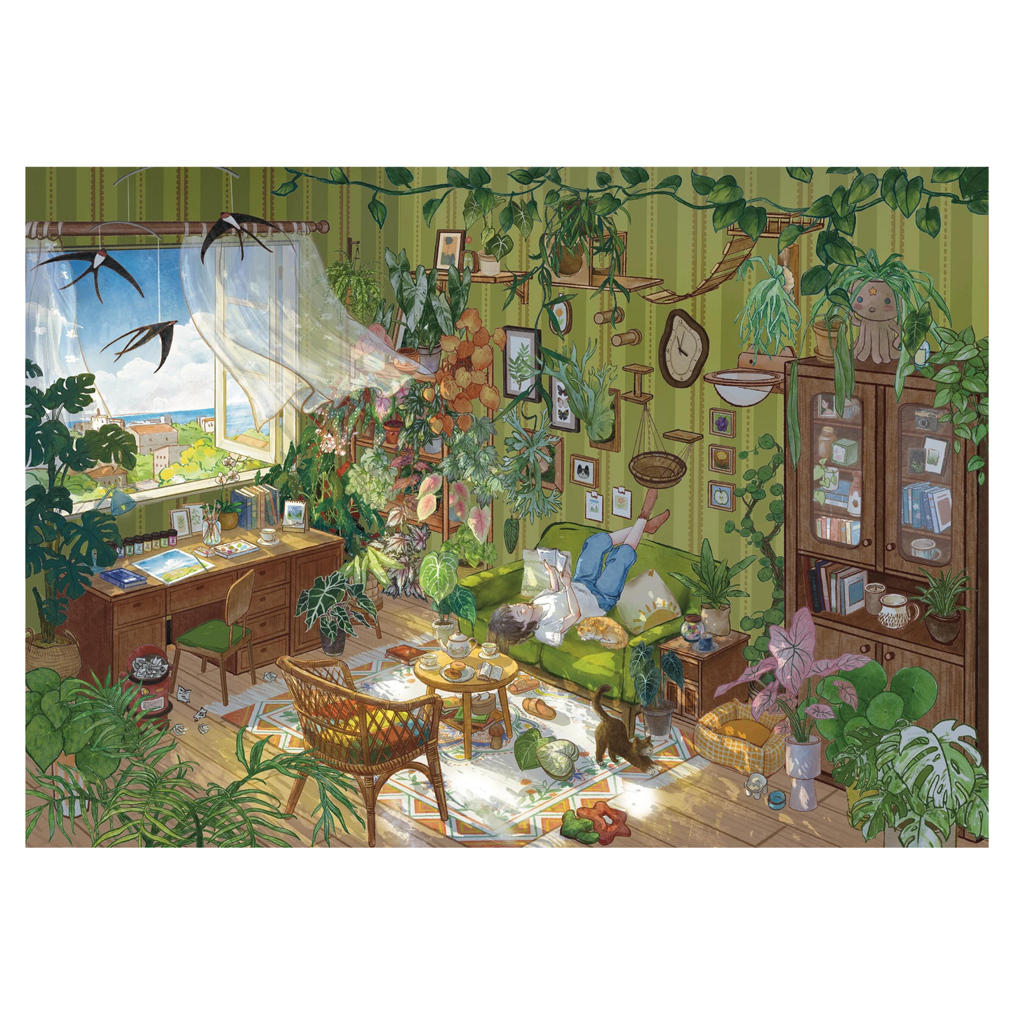 Leisurely Time | Scene Garden 24.0 Series | Sticker Scene, 3D Miniature Scene Stickers, Stress-Relief DIY Stickers, Scene-Setting Stickers, DIY Stickers