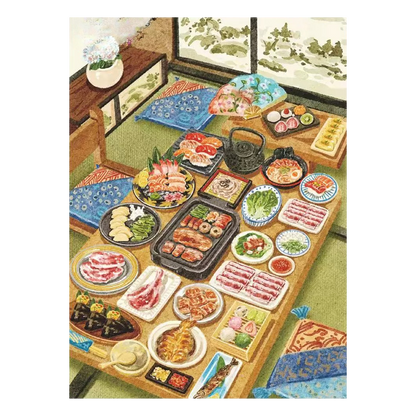 Let's Eat Together | Pocket Scene Series 24.0 | Sticker Scene, 3D Miniature Scene Stickers, Stress-Relief DIY Stickers, Scene-Setting Stickers, DIY Stickers