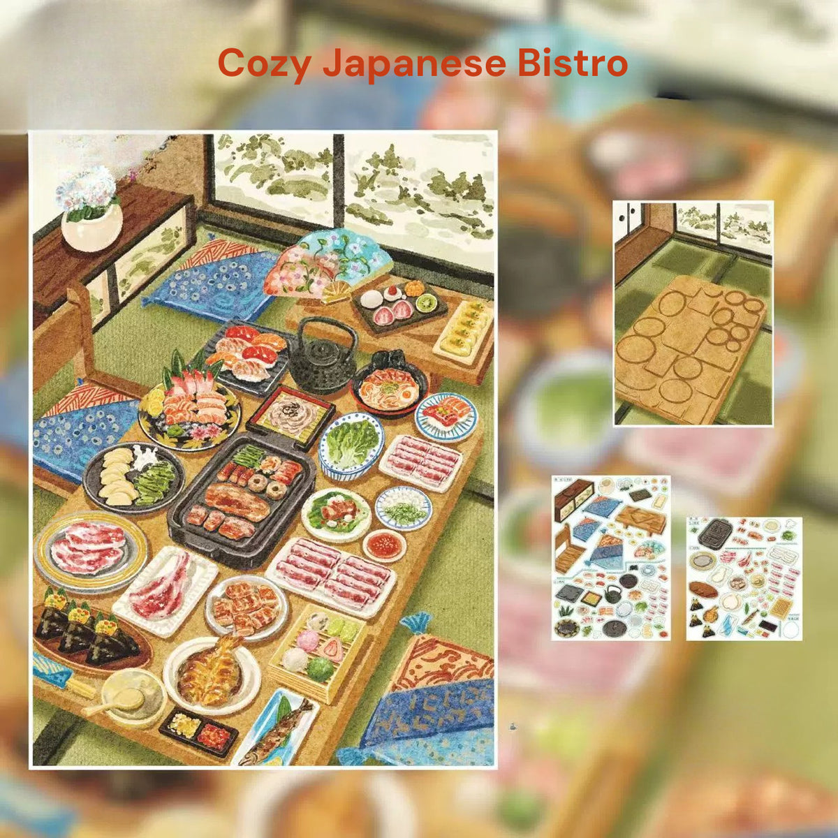 Let's Eat Together | Pocket Scene Series 24.0 | Sticker Scene, 3D Miniature Scene Stickers, Stress-Relief DIY Stickers, Scene-Setting Stickers, DIY Stickers