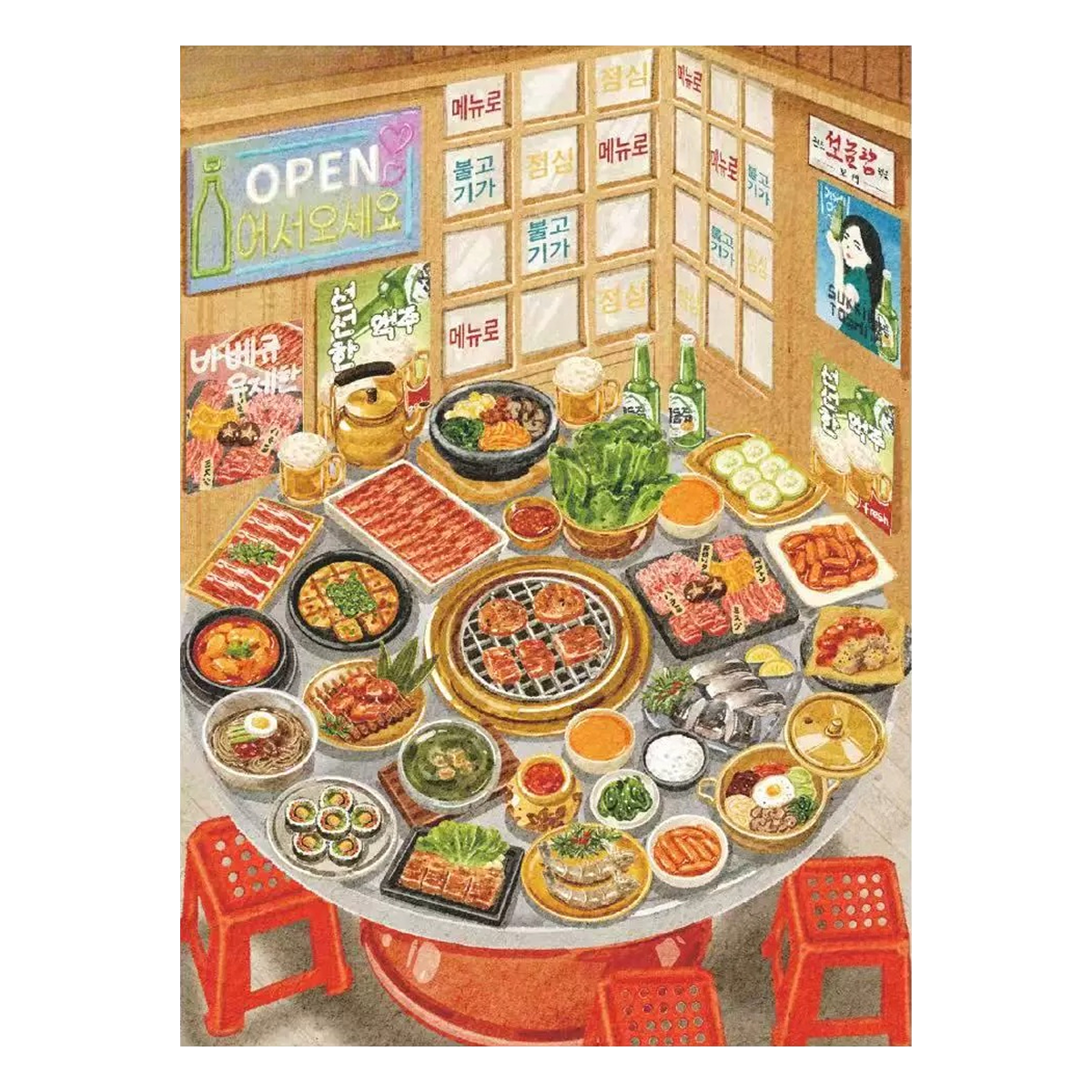 Let's Eat Together | Pocket Scene Series 24.0 | Sticker Scene, 3D Miniature Scene Stickers, Stress-Relief DIY Stickers, Scene-Setting Stickers, DIY Stickers