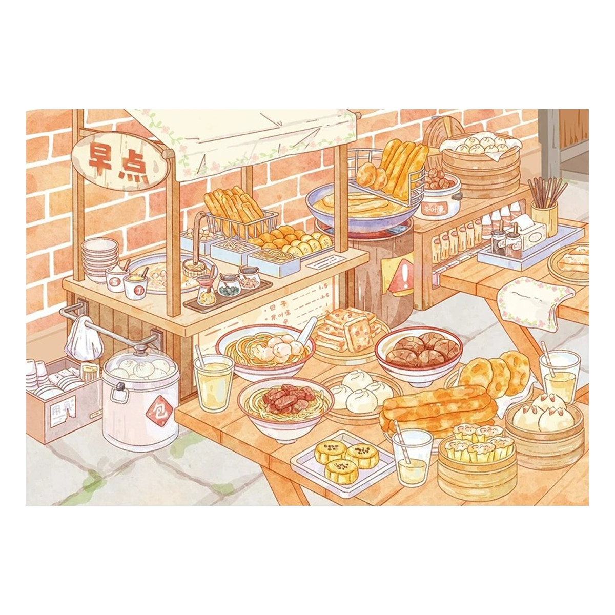 Let's Eat Together | Pocket Scene Series 24.0 | Sticker Scene, 3D Miniature Scene Stickers, Stress-Relief DIY Stickers, Scene-Setting Stickers, DIY Stickers