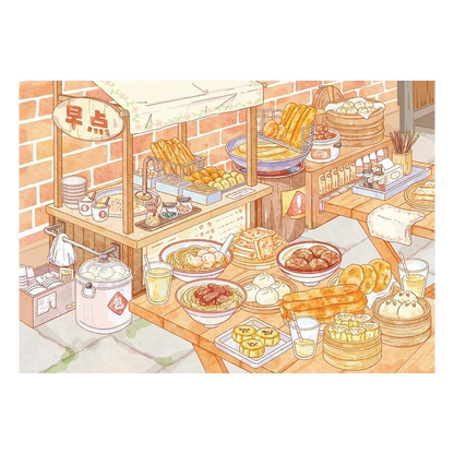 Let's Eat Together | Pocket Scene Series 24.0 | Sticker Scene, 3D Miniature Scene Stickers, Stress-Relief DIY Stickers, Scene-Setting Stickers, DIY Stickers