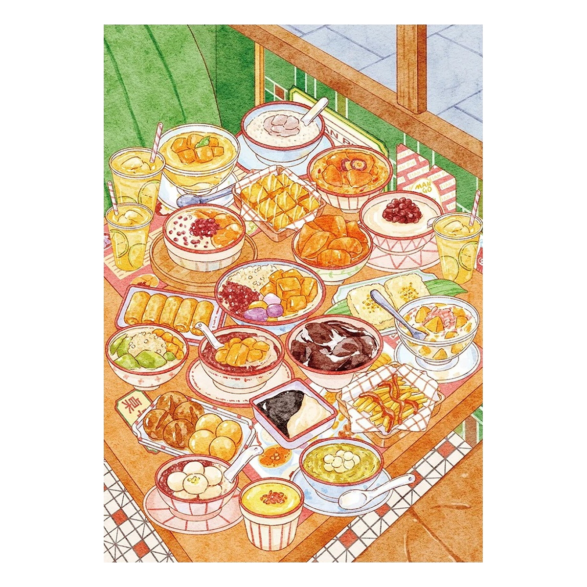 Let's Eat Together | Pocket Scene Series 24.0 | Sticker Scene, 3D Miniature Scene Stickers, Stress-Relief DIY Stickers, Scene-Setting Stickers, DIY Stickers