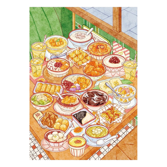 Let's Eat Together | Pocket Scene Series 24.0 | Sticker Scene, 3D Miniature Scene Stickers, Stress-Relief DIY Stickers, Scene-Setting Stickers, DIY Stickers