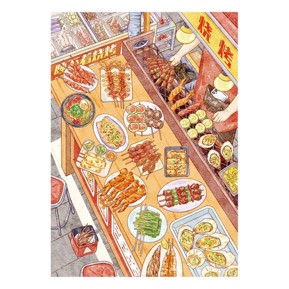 Let's Eat Together | Pocket Scene Series 24.0 | Sticker Scene, 3D Miniature Scene Stickers, Stress-Relief DIY Stickers, Scene-Setting Stickers, DIY Stickers