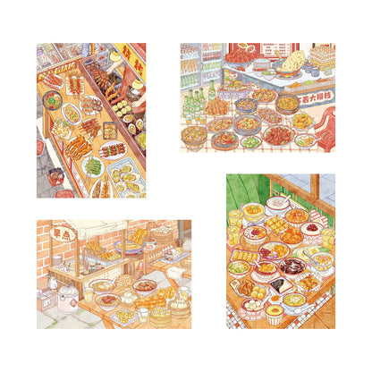 Let's Eat Together | Pocket Scene Series 24.0 | Sticker Scene, 3D Miniature Scene Stickers, Stress-Relief DIY Stickers, Scene-Setting Stickers, DIY Stickers