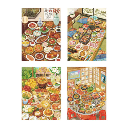 Let's Eat Together | Pocket Scene Series 24.0 | Sticker Scene, 3D Miniature Scene Stickers, Stress-Relief DIY Stickers, Scene-Setting Stickers, DIY Stickers