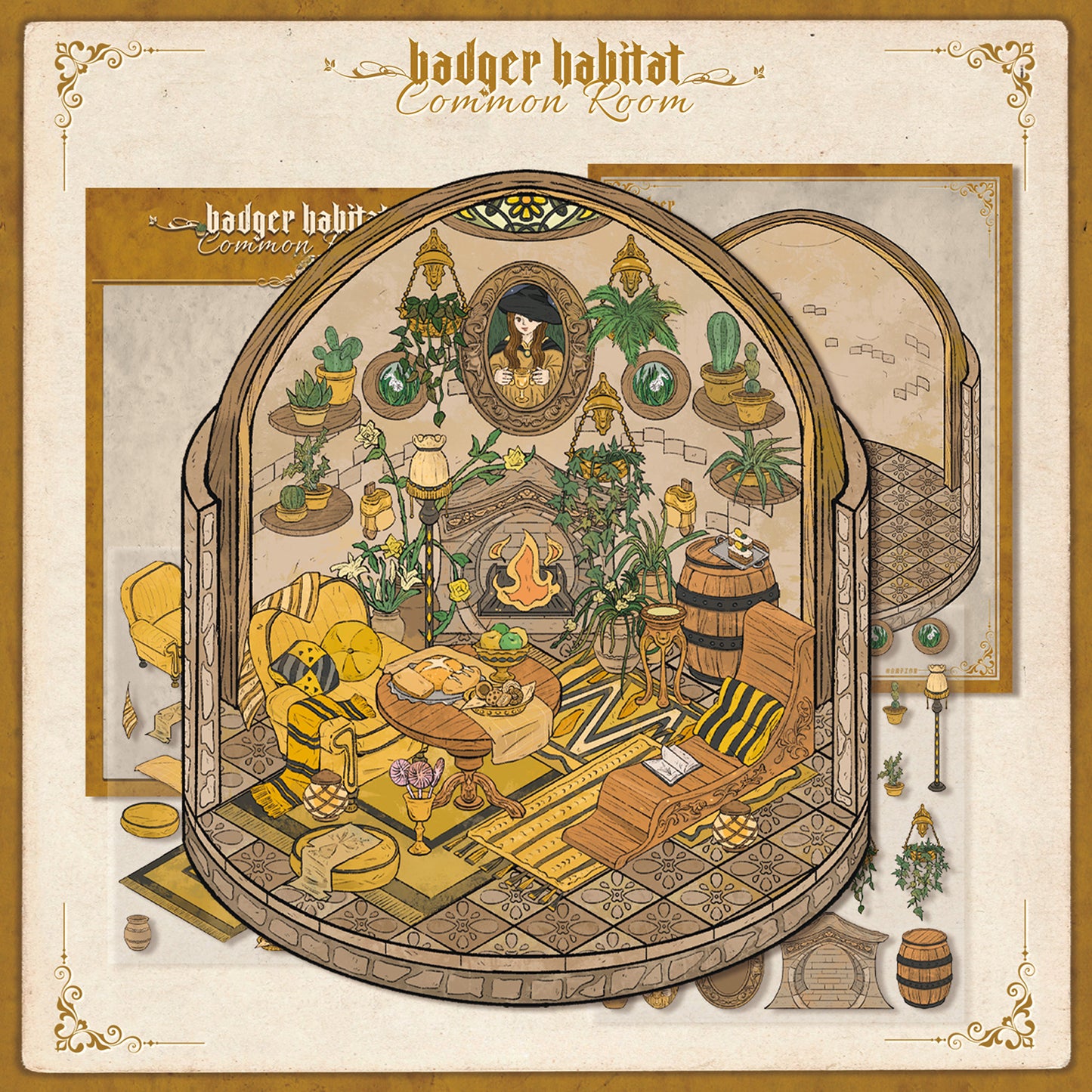 Magic Theme | Scene Joy Serie 8.0 | Sticker-Szene, 3D-Miniatur-Szenen-Sticker, Stressabbau DIY-Sticker, Szenen-Gestaltungssticker, DIY-Sticker