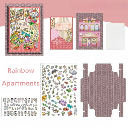 Mini DIY Bilderrahmen | Mein kleines Haus 5.0 | Sticker Szene, 3D Miniatur Szene Sticker, Stressabbau DIY Sticker, Szenenbau Sticker, DIY Sticker