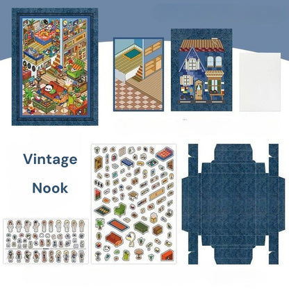 Mini DIY Bilderrahmen | Mein kleines Haus 5.0 | Sticker Szene, 3D Miniatur Szene Sticker, Stressabbau DIY Sticker, Szenenbau Sticker, DIY Sticker