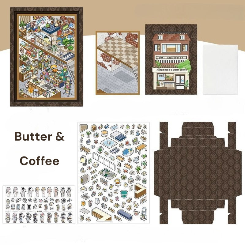 Mini DIY Bilderrahmen | Mein kleines Haus 5.0 | Sticker Szene, 3D Miniatur Szene Sticker, Stressabbau DIY Sticker, Szenenbau Sticker, DIY Sticker