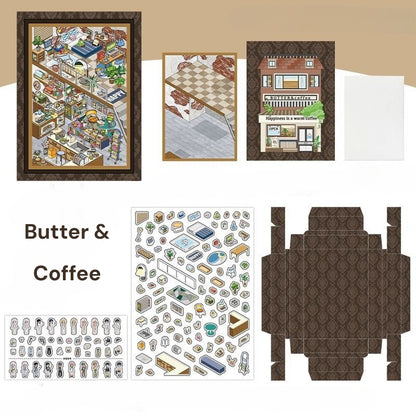 Mini DIY Bilderrahmen | Mein kleines Haus 5.0 | Sticker Szene, 3D Miniatur Szene Sticker, Stressabbau DIY Sticker, Szenenbau Sticker, DIY Sticker