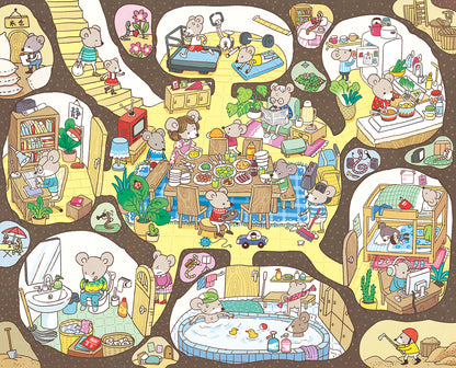 Mouse's Home, Big Size, Pocket Scene Series 11.0 | ステッカーシーン、3Dミニチュアシーンステッカー、ストレス解消DIYステッカー、シーン設定ステッカー、DIYステッカー