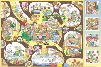 Mouse's Home, Big Size, Pocket Scene Series 11.0 | ステッカーシーン、3Dミニチュアシーンステッカー、ストレス解消DIYステッカー、シーン設定ステッカー、DIYステッカー