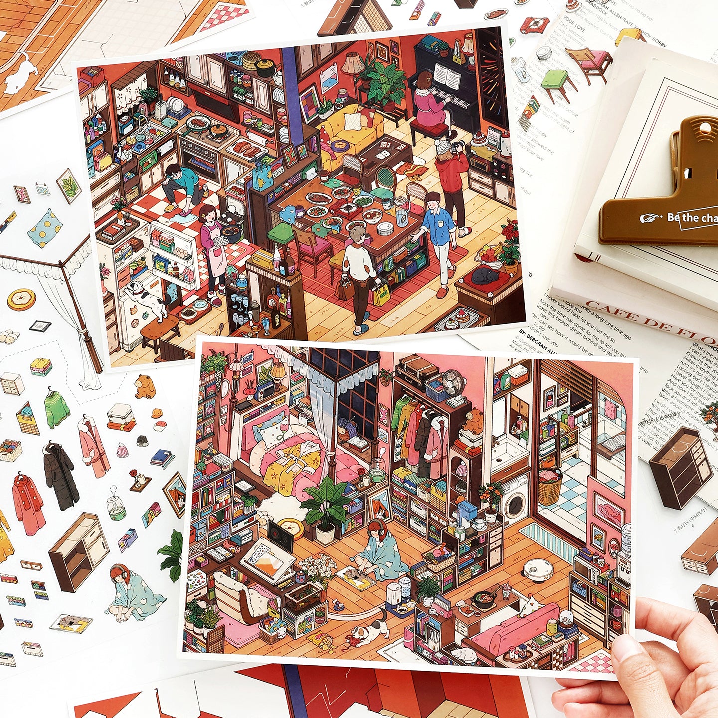 My Little House 12.0 | Sticker Scene, 3D Miniature Scene Stickers, Stress-Relief DIY Stickers, Scene-Setting Stickers, DIY Stickers