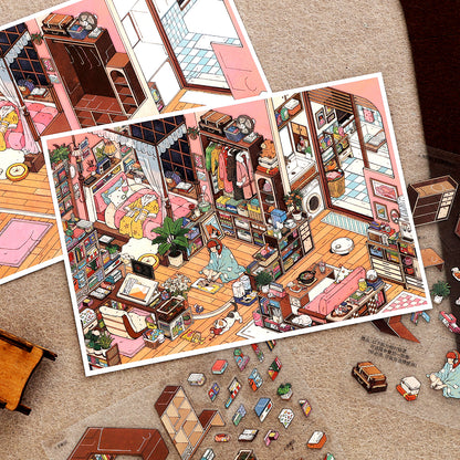 My Little House 12.0 | Sticker Scene, 3D Miniature Scene Stickers, Stress-Relief DIY Stickers, Scene-Setting Stickers, DIY Stickers