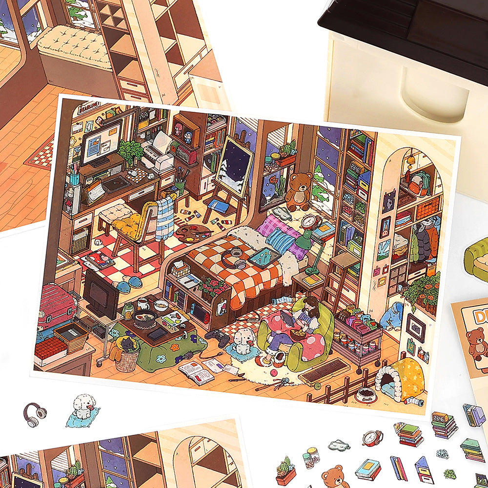My Little House 12.0 | Sticker Scene, 3D Miniature Scene Stickers, Stress-Relief DIY Stickers, Scene-Setting Stickers, DIY Stickers