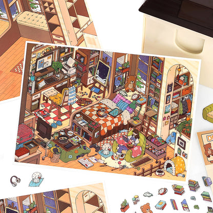 My Little House 12.0 | Sticker Scene, 3D Miniature Scene Stickers, Stress-Relief DIY Stickers, Scene-Setting Stickers, DIY Stickers