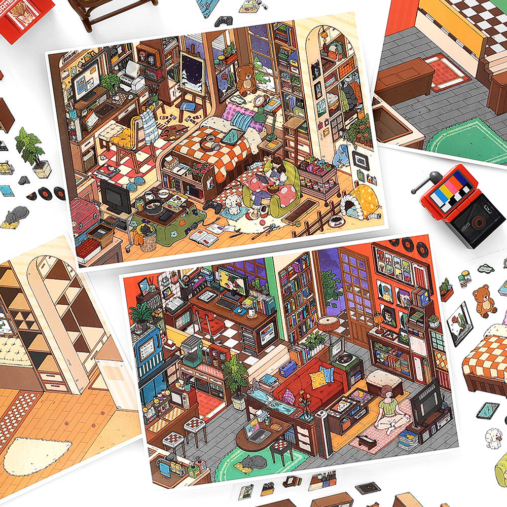 My Little House 12.0 | Sticker Scene, 3D Miniature Scene Stickers, Stress-Relief DIY Stickers, Scene-Setting Stickers, DIY Stickers