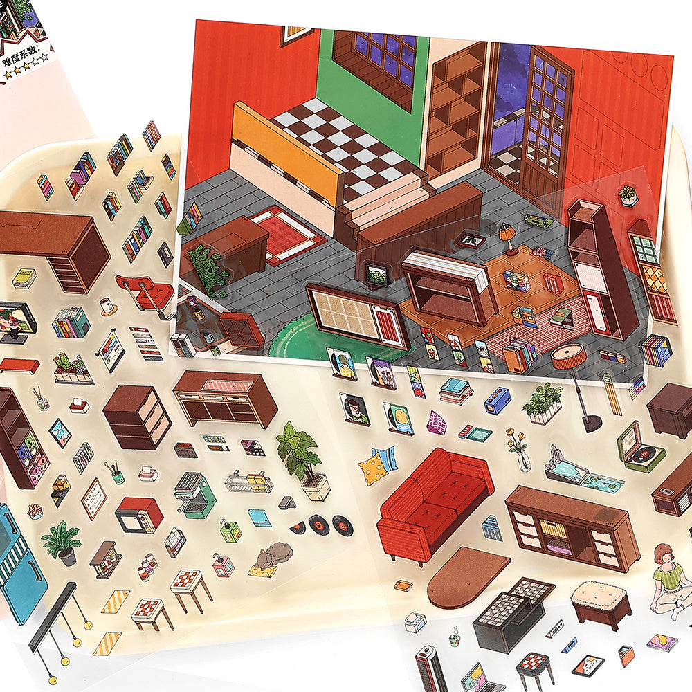 My Little House 12.0 | Sticker Scene, 3D Miniature Scene Stickers, Stress-Relief DIY Stickers, Scene-Setting Stickers, DIY Stickers