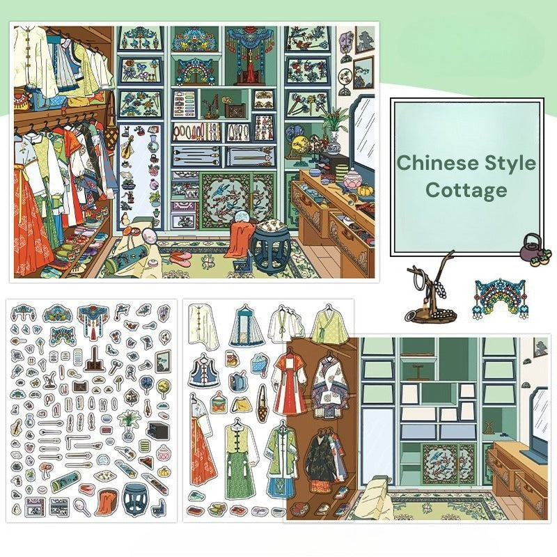 나의 작은 집 7.0 | 스티커 장면, 3D 미니어처 장면 스티커, 스트레스 해소 DIY 스티커, 장면 설정 스티커, DIY 스티커