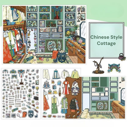 나의 작은 집 7.0 | 스티커 장면, 3D 미니어처 장면 스티커, 스트레스 해소 DIY 스티커, 장면 설정 스티커, DIY 스티커