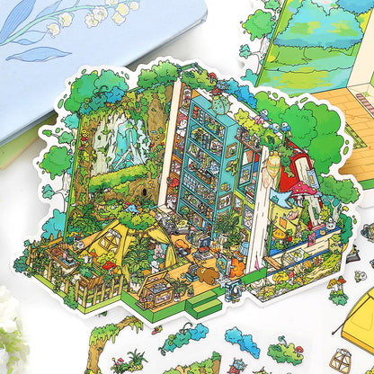 Moje Małe Domki 8.0 | Naklejki Scen, 3D Miniatury Scen, Naklejki DIY do Zmniejszania Stresu, Naklejki do Tworzenia Scen, Naklejki DIY