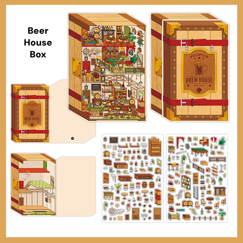 Mój Mały Domek 9.0 | Naklejki Sceniczne, 3D Miniatury Naklejek Scenicznych, Naklejki DIY ulatniające stres, Naklejki Ustawiające Scenę, Naklejki DIY