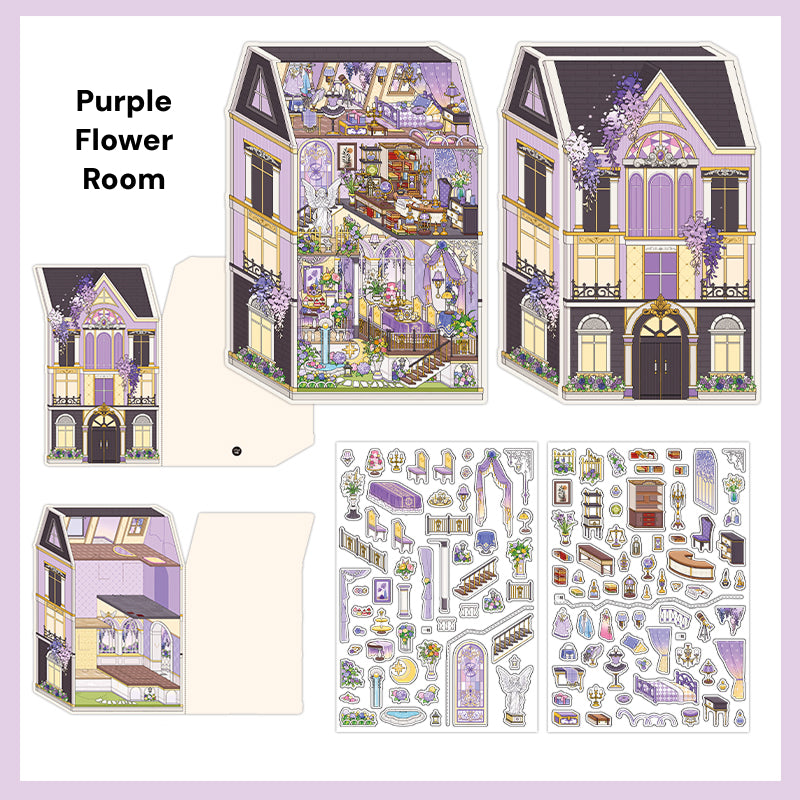Mój Mały Domek 9.0 | Naklejki Sceniczne, 3D Miniatury Naklejek Scenicznych, Naklejki DIY ulatniające stres, Naklejki Ustawiające Scenę, Naklejki DIY