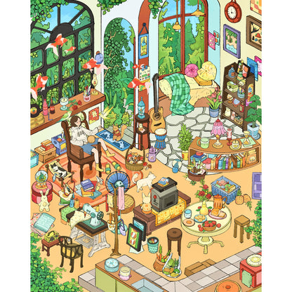 Große Größe | Scene Time 19.0 Serie, Sticker Szene, 3D Miniatur-Szenen-Sticker, Stressabbau DIY Sticker, Szenen-gestaltende Sticker, DIY Sticker